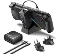 JSAUX Docking Station & 100W Charger for ROG Xbox Ally X (2025)/ROG Ally X/Steam Deck/Legion Go, 6-in-1 Dock with HDMI 4K@120Hz, Gigabit Ethernet, Dual USB A & USB C 3.2 Gen 1, 100W Charging - HB0609