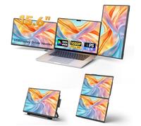 JSAUX FlipGo Horizon Pro Laptop Screen Extender Snap-Lock Magnetic Design, 15,6" FHD 1080P Dual Monitor Extender for Laptop 13"-16", Triple Monitor Portable Screen for Windows/MacOS-Driver Required