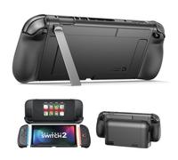 JSAUX GoJoy Case for Switch 2, Dockable Split Grip Case with Stand