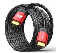 JSAUX HDMI Cable 3m, HDMI 2.1 Cable 8K@60Hz 4K@120Hz Ultra HD Cable High-Speed Lead 48Gbps, 7680x4320, Supports eARC HDR10 HDCP 2.2 & 2.3 DTS: X 3D CEC, Compatible with PS5 PS4 X-BOX Roku TV/Blu-ray