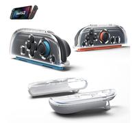 JSAUX Protective Case Design for 2025 Nintendo Switch 2 JoyCon, PC Transparent Front & TPU Soft Back Grip Cover for Switch 2 Controller, Shockproof, Scratch-Resistant, Ergonomic Design