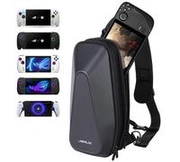 JSAUX Sling Bag for Steam Deck (OLED)/ROG Xbox Ally X (2025)/Xbox Ally/ROG Ally (X), Carry Case with EVA Hard Shell, Double-layer Case for Docking Station & Accessories, Crossbody Bag for Travel