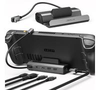 JSAUX Steam Deck Dock 4K@120Hz, 5-in-1 Docking Station for Dock, Grey