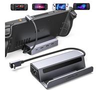 JSAUX Steam Deck Dock, 5-in-1 Docking Station Compatible with Steam Deck/OLED/ROG Ally/Legion Go, Steam Dock with HDMI 2.0 4K@60Hz, 100Mbps Ethernet, Dual USB A 2.0 and 100W USB C Port-HB0602