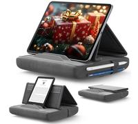 JSAUX Tablet Holder for Bed, Tablet Pillow Stand Compatible with iPad Pro 11 10.5 9.7 10.2 Air Mini, Kindle, Tablets, Phones, E-Reader, Books and More 4-10.9'' devices for Lap, Bed and Desk Grey