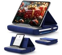 JSAUX Tablet Holder for Bed, Tablet Pillow Stand Compatible with Kindle, E-Reader, iPad Cushion Stand for iPad Pro 11 10.5 9.7 10.2 Air Mini and More 4-10.9'' devices for Lap, Bed and Desk -Navy Blue