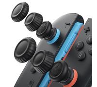 JSAUX Thumb Grips Designed for Nintendo Switch 2 (2025), Switch Thumb Grip Caps, Ergonomic Design, Enhanced Gaming Grip, Comfortable & Durable, Joycon Grip Button Stick Cover - Black, 3Pairs(6pcs)