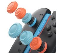 JSAUX Thumb Grips Designed for Nintendo Switch 2 (2025), Switch Thumb Grip Caps, Ergonomic Design, Enhanced Grip, Comfortable & Durable, Joycon Grip Button Stick Cover - Blue and Orange, 3Pairs(6pcs)