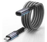 JSAUX USB C Extension Cable 2M, Type C 3.2 Extender Supports PD Fast Charging, 10Gbps Data & 4K@60Hz Video Compatible with Switch 2, iPhone 16/15, MacBook Pro, iPad Pro, XPS, Galaxy S22/S21
