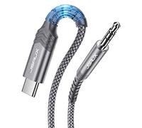 JSAUX USB C to 3.5mm Audio Aux Jack cable 1M, Type C adapter to 3.5mm male headphone stereo cable car compatible with iPad Pro 2018 Google Pixel 2 3 XL, Samsung Galaxy S22 S21 S20 Ultra Note 10 -Grey