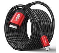 JSAUX USB C to HDMI Cable 2M | 4K@60Hz USB 3.1 Type C to HDMI 2.0 Cord, Compatible with Thunderbolt 3/4, Galaxy S8 to S22, MacBook Pro/Air, iPad Pro, iMac, Mac Mini -Red