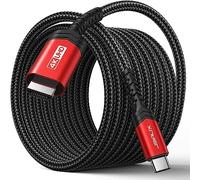 JSAUX USB C to HDMI Cable 3M【4K@60Hz】 USB 3.1 Type-C to HDMI 2.0 Cable for Home Office, (Thunderbolt 3/4 Compatible) with Galaxy S8 to S22, MacBook Pro/Air, iPad Pro, iMac, Mac Mini -Red