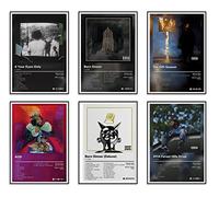 JSBADE J.Cole Poster Album Cover Limited Edition Posters ,Rapper Music Posters Room Aesthetic Canvas Wall Art Prints for Teens, Boys, Girls Room Decor Set of 6 for (8x12inch, Unframed)
