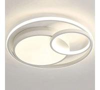JSBDPHW LED Flush Mount Ceiling Light, Modern Minimalist Iron Round Ceiling Lamp, 3 Color Temperatures, Acrylic Lamp Shade, Close to Ceiling Light Fixtures