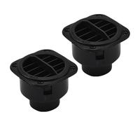 JSCARLIFE 2Pcs Warm Air Vent Outlet,360 °Rotatable Car Heater Duct Hose Pipe Plastic Ducting Heater Air Vent Outlet for Car Auto Bus RV ATV (Square, Hole Outer Diameter:42mm)