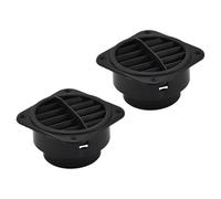 JSCARLIFE 2Pcs Warm Air Vent Outlet,360 °Rotatable Car Heater Duct Hose Pipe Plastic Ducting Heater Air Vent Outlet for Car Auto Bus RV ATV (Square, Hole Outer Diameter:75mm)