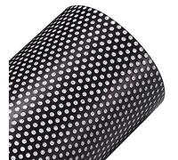 JSCARLIFE Black One-way Perforated Vinyl Window Privacy Film, Durable Mesh Stickers Room Privacy Window Stickers Office Glass Door Sticker Decoration (90CMX120CM)