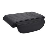 JSCARLIFE Car Armrest Cushion, PU Leather Auto Center Console Pad Memory Foam Armrest Box Hand Rest Pillow with Organizer Pockets Universal Fit for Most Vehicles SUV, Truck, Car (Black)
