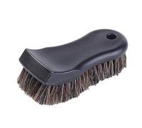 JSCARLIFE Car Cleaning Brush, Soft Horse Hair Detailing Brush Non-slip Handle Wash Vehicle Brush for Rim Chassis,Radiator Grille,Engine,Sofa Leather Fabric Cleaning