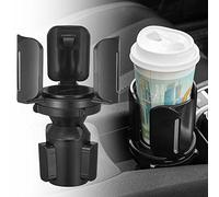 JSCARLIFE Car Cup Holder, Car Cup Expander Car Accessories for Car Adapter Expander Organizer with Three Clamps Adjustable Fits Bottles & Big Drinks