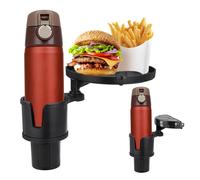 JSCARLIFE Car Cup Holder Tray, Detachable Tray Expander Drinking