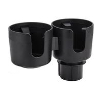 JSCARLIFE Car Dual Cup Holder Expander, 2 in 1 Multifunctional Large Car Cup Holder Expander Adapter with Adjustable Base, All Purpose Car Cup Holder for Bottles Cups Drinks Snack Organizer
