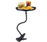 JSCARLIFE Car Tray Holder, Multi-Functional Food Drink Beverage Table Cup Holder 360-degree Swivel Dining Table Clip Type Storage Tray