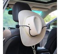 JSCARLIFE Cowboy Hat Holder for Car Seat - Trucks/SUVs Shape-Protecting Hard Hat Rack, Maintains Hat Shape, No-Drill Seat Back Mount