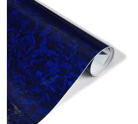 JSCARLIFE Forged Car Vinyl Wrap Sticker, Adhesive Wrap Vinyl Roll for Full Car Wraps Bubble Free Self-Adhesive Paint Protection Film Car Interior Decals for Car Styling (Blue, 152x60CM)