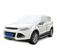 JSCARLIFE Half Car Cover Waterproof, Windshield Snow Cover Waterproof/Windproof/Dustproof/Windshield Cover Snow Winter Summer, Compact and Midsize SUVs, Protect Your Windshield and Roof