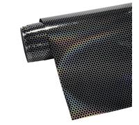 JSCARLIFE Honeycomb Graphic Car Sticker, Self Adhesive Window Privacy Film PVC Wrap Roll with Bubble Free Auto Sticker Decal Film Sheet DIY Office Glass Door Sticker Decoration (Black, 152 * 50CM)