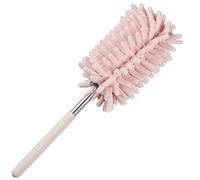 JSCARLIFE Microfiber Duster Brush,Feather Duster Extendable Duster with Extra Long Pole, Washable Dusters for Cleaning Office, Car, Window, Furniture, Ceiling Fan (Pink)