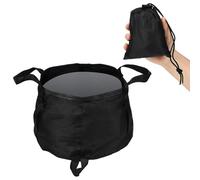 JSCARLIFE Portable Foldable Sink Basin,Thickened Leakproof Nylon Bucket with Reinforced Handle,Camping Bowls Collapsible Washing Bowl for Car, Fishing, Dishes,Outdoor Adventures,Travel (Black)