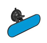JSCARLIFE Rear View Mirror with Suction Cup, Interior Car Mirror Wide Angle Adjustable Inside Rear view Blue Mirror Mounted on Windshield for Car SUV Van