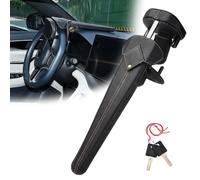 JSCARLIFE Steering Wheel Lock,Anti-Theft Device Wheel Lock Retractable Double Hooks Car Lock with 2 Keys Car Lock Anti-Theft Device for Car Security Universal Fit for Auto/SUV/Van/Truck