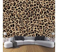 JSCWDET Animal Skin Texture 3D Wallpaper Roll Mural Leopard Pattern Wallcoverings for Bedroom Living Room Tv Backdrop 150 × 105 Cm,Brown