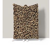 JSCWDET Animal Skin Texture Blanket,Brown Soft Fleece Flannel Throw Blanket Lightweight Cute Comfy Warm Leopard Pattern Blankets For Couch Sofa Bed Office 30"×40"