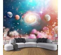 JSCWDET Celestial Elements 3D Wallpaper Cosmic Planets Large Mural Bedroom Living Room Tv Background Photo Wall Papers Home Decor,Blue,350 × 256 Cm