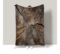 JSCWDET Complex Patternhome Flannel Fleece Soft Warm Plush Throw Blanket For Bed/Couch/Sofa/Office/Camping Cross Section Of Old Tree Trunk,30"×40"