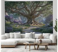 JSCWDET Fantasy Jungle Style Tapestry Wall Hanging Majestic Old Tree Design Tapestries Aesthetic For Bedroom Living Room College Dorm Wall Tapestry Decor Backdrop 150×100cm