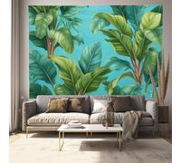 JSCWDET Jungle Style Tapestry Tropical Banana Leaf Design Wall Tapestry Wall Hanging For Bedroom (150×130cm,Green)