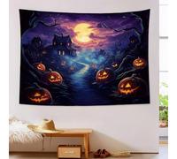 JSCWDET Winding Roads Haunted Houses, Tapestry Dark Fantasy Style Large Tapestries Wall Hanging Wall Art Decorations Bedroom Living Room Dorm