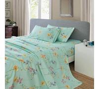 JSD Floral Pattern Duvet Cover Set Full Size 4 Piece Soft Botany Microfiber Extra Deep Pockets Green