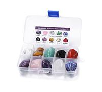 JSDDE 10pcs Mineral Variety Tumbled Crystals Gemstone Reiki Healing Energy Meteorite Stone for Chakra Balancing Meditation Crystal Collection