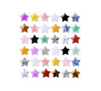 JSDDE 30pcs Crystals Stars Set Reiki Healing Crystal Gemstone Star Multi-Color Star Stones Gifts for Christmas