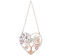 JSDDE 7 Chakra Crystal Tree Life Hanging Ornament Heart Healing Crystal Gemstone Hanging Decoration for Home Garden Window Wall Gifts