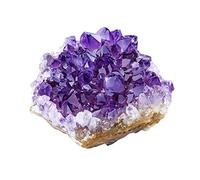 JSDDE Amethyst Crystal Cluster Rock Crystals Quartz Cluster Mineral Geode Druzy Specimen Gemstone Sculpture Home Decoration (0.17-0.33lb)