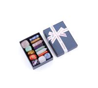 JSDDE Healing Crystals Stones Set in Box, Hexagonal Pointed Crystal Wand with 7 Chakra Tumble Stone for Meditation Crystal Therapy Yoga Balancing Christmas Gifts
