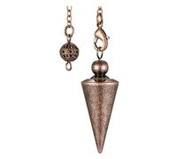 JSDDE Metal Dowsing Pendulum Copper Pendent Pendulum for Reiki Healing Divination (Bronze)