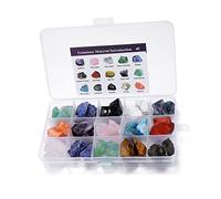 JSDDE Mineral Rock Variety Rough Raw Crystals Gemstone Meteorite Fragment Healing Energy Crystal Stone Box Gifts